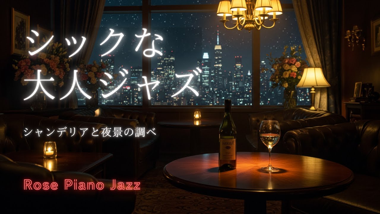 【都会の夜を彩る】大人のシックなジャズBGM｜シャンデリアと夜景に包まれる至福の時間
