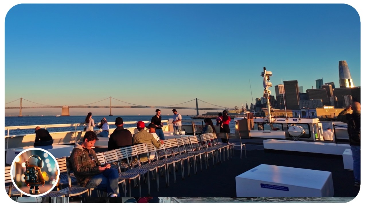 [4K] A Sunset Ferry Cruise.