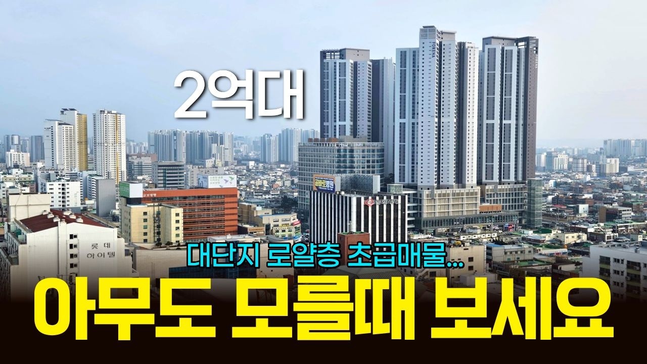대단지 로얄층 초급매물 2억대! 아무도 모를때 보세요 (매물 2338) [인천신축아파트]