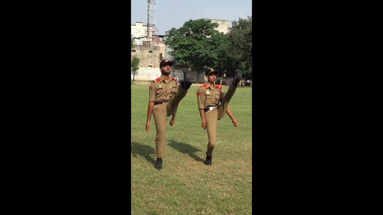 Dahine salute by ncc cadets ncc drill practice