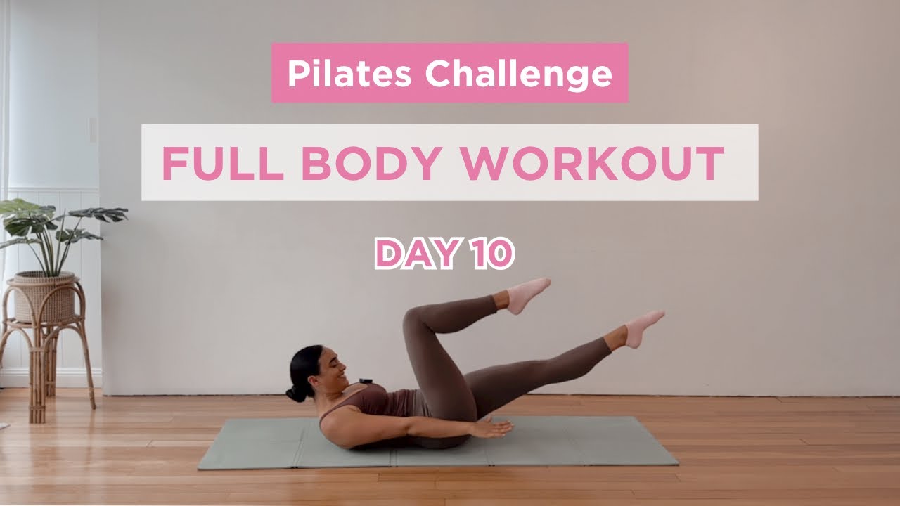 DAY 10 // Full Body Pilates Workout - No Equipment // 10 DAY PILATES CHALLENGE
