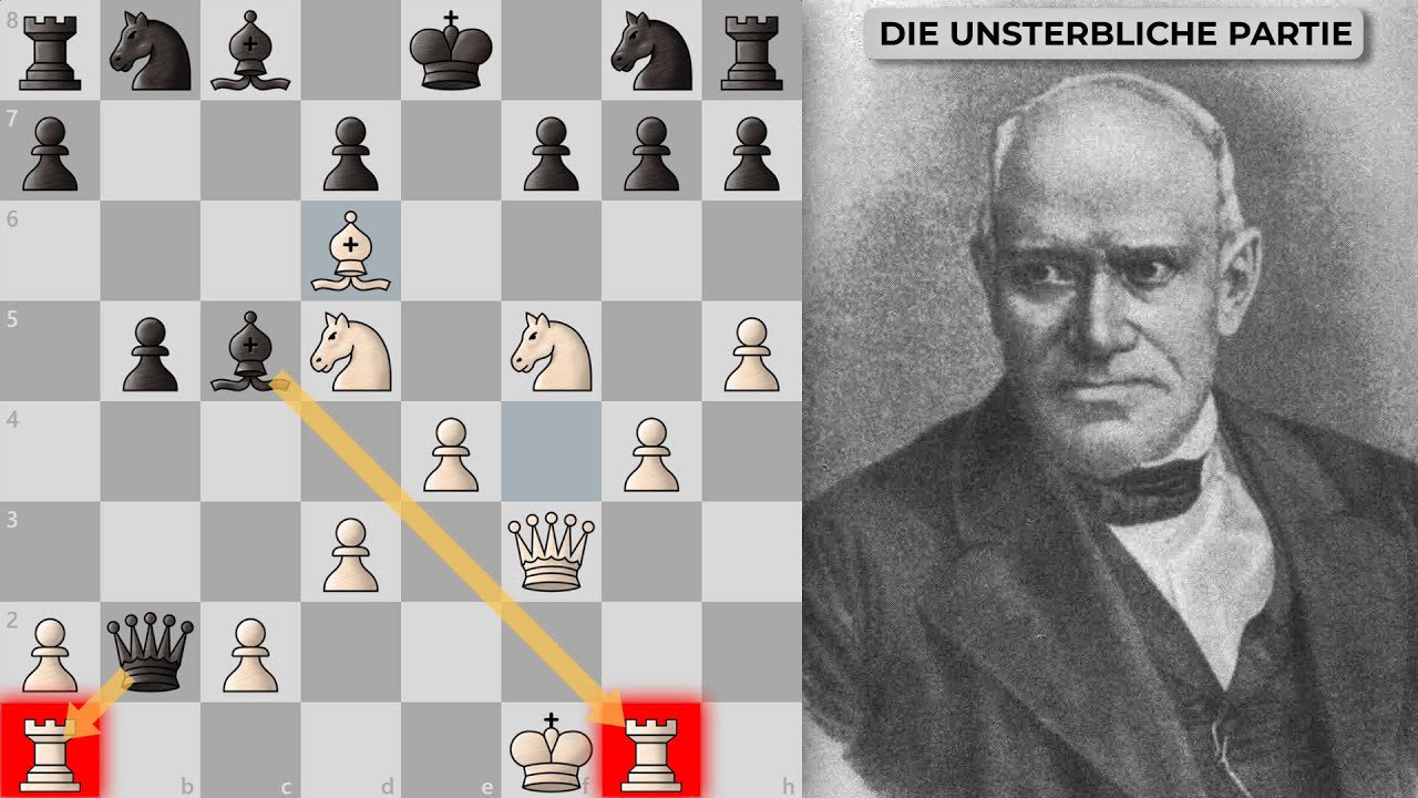Die berühmteste Schachpartie der Geschichte — Das Unsterbliche Spiel (1851) Anderssen vs Kieseritzky
