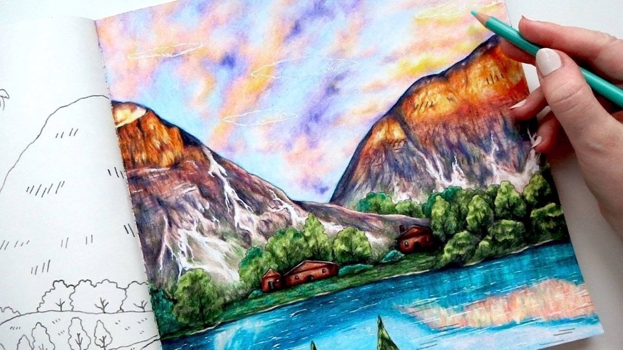 ROMANTIC COUNTRY the second tale | LANDSCAPE | Time Lapse Coloring