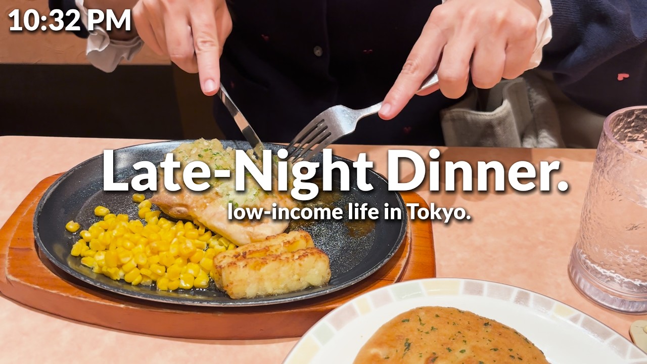 Alone in Tokyo After Work | Low-Salary Japanese Girl's Night Routine & Late-Night Dinner