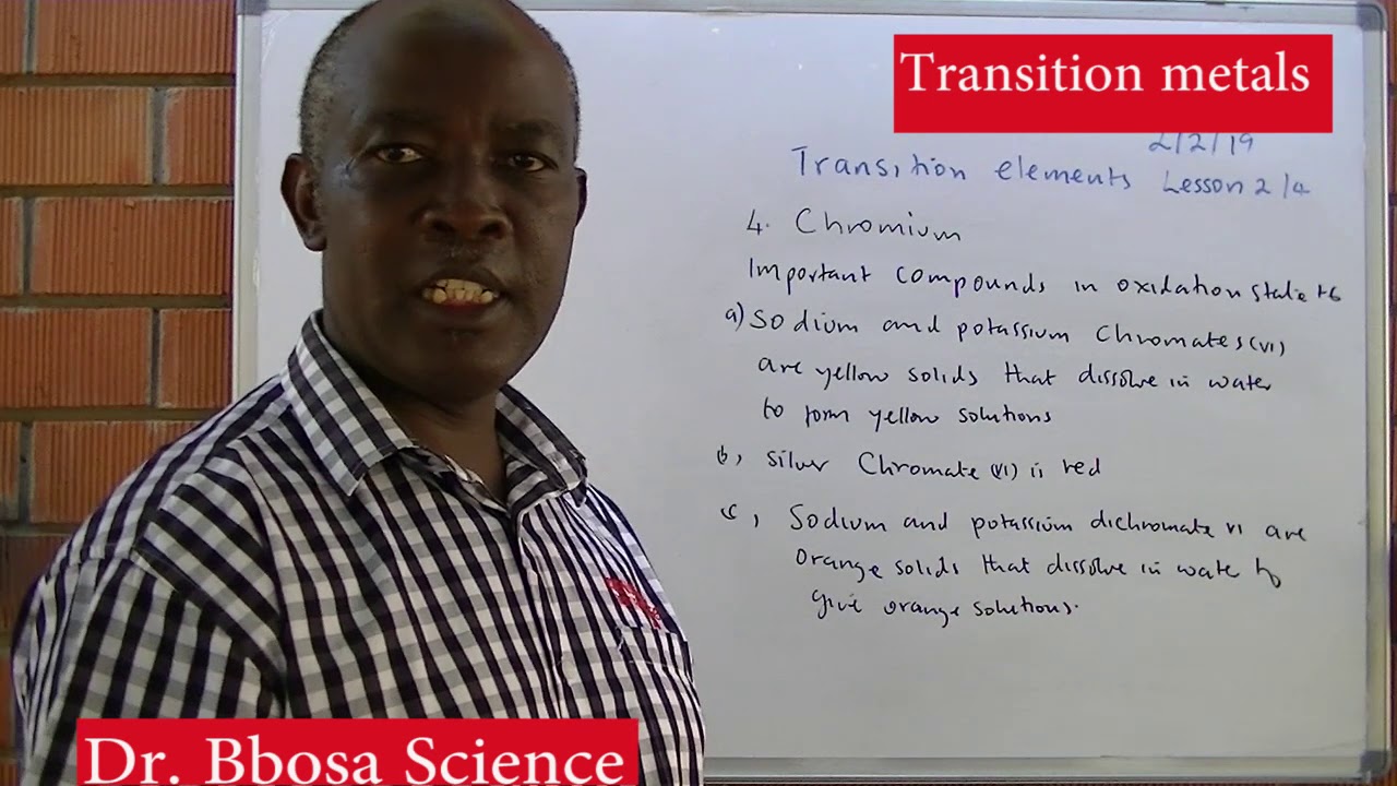 Transition elements 2 of 4 by Dr Bbosa Science
