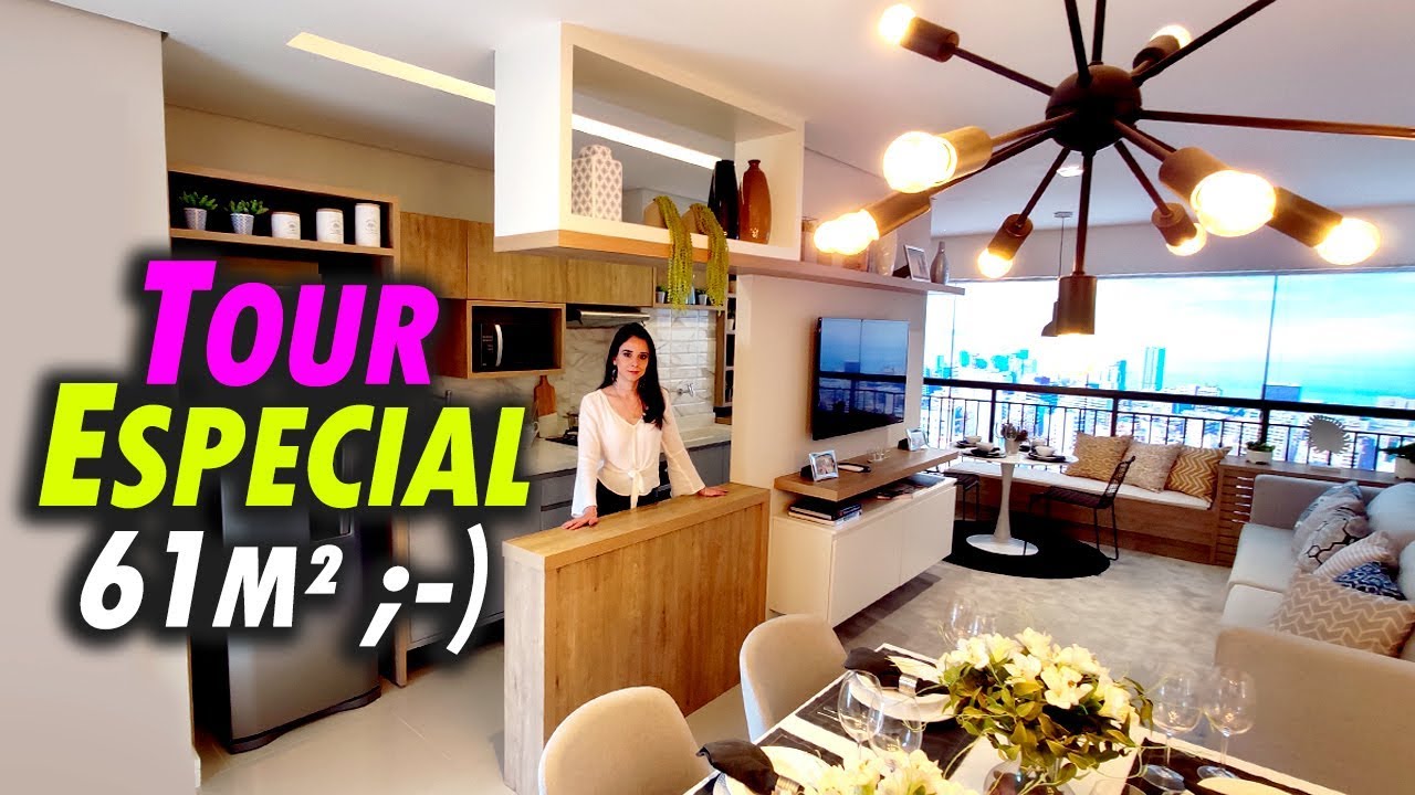 Incr&iacute;vel Tour Ap&ecirc; Decorado 61m&sup2;  com Lavanderia oculta