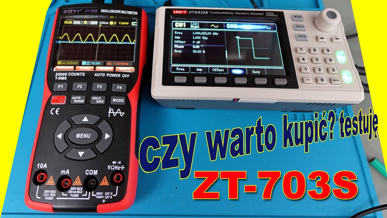 ZT-703s Zoyi ZOTEK👑multimetr z oscyloskopem 2x50MHz🤔 skopometr generator recenzja test