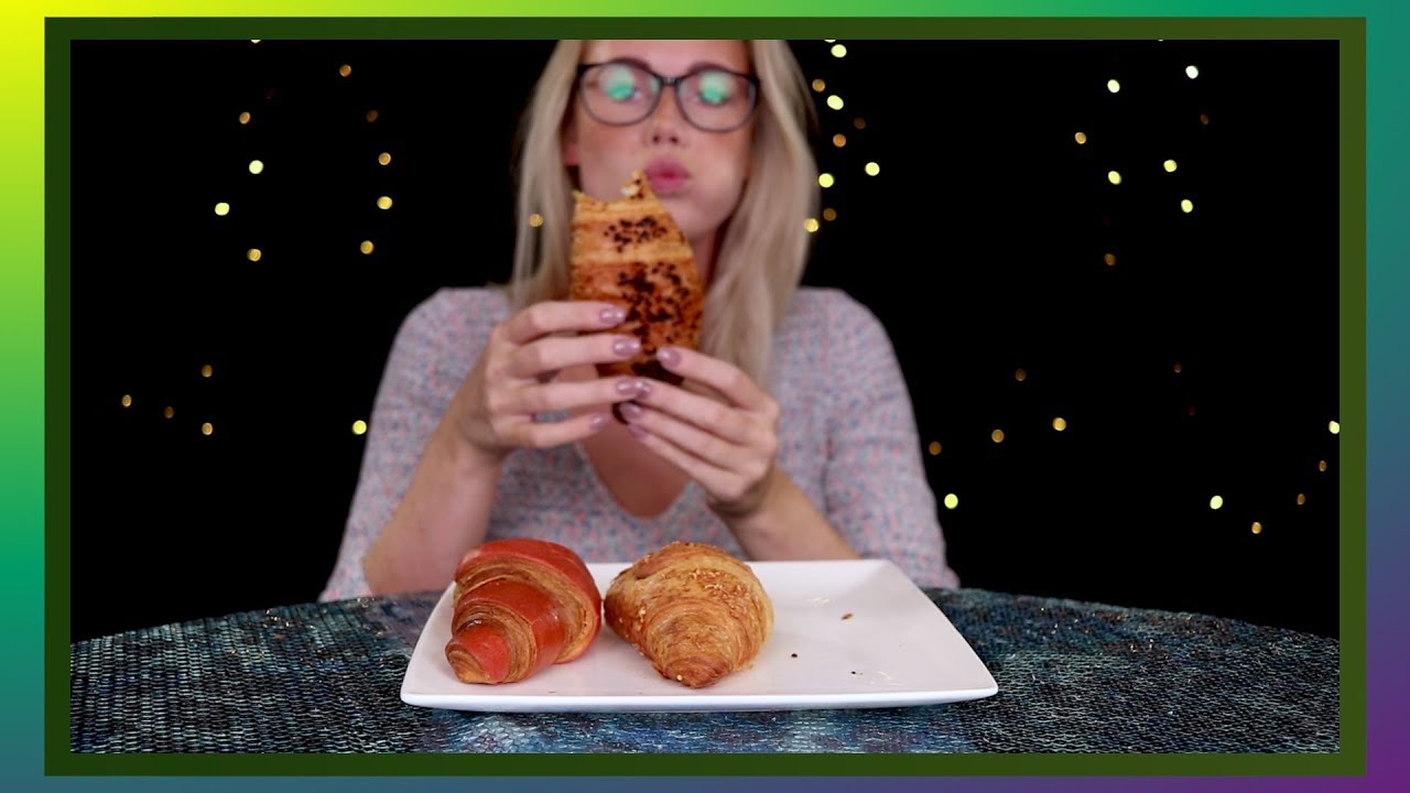 ASMR Mukbang Croissants 🥐 (tingly crinkle eating sounds)