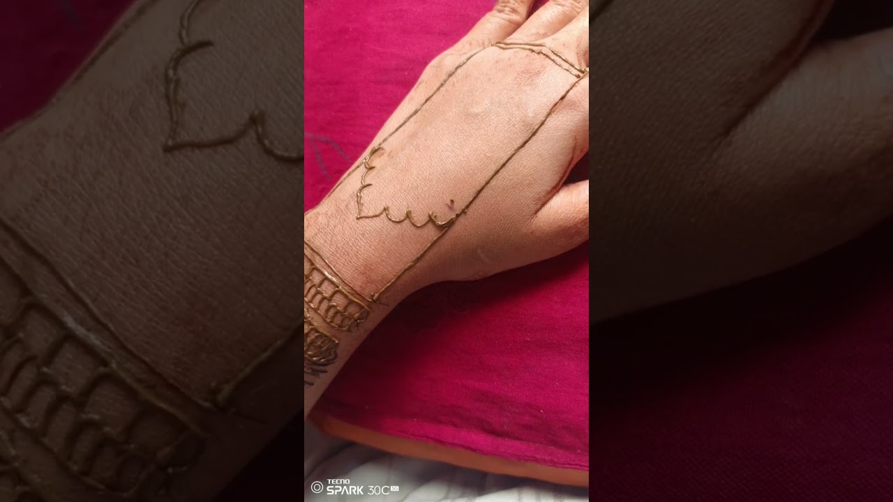 Full back hand mehndi bridal design ☺️