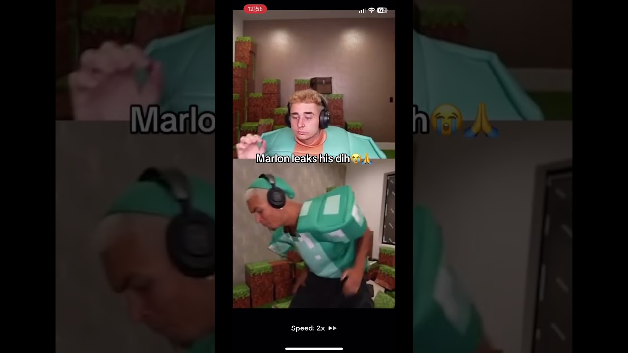 Marlon leaks his dih #lacy #marlon #clips #funny #fyp #foryou #viral #collab #minecraft #goofy #fypシ