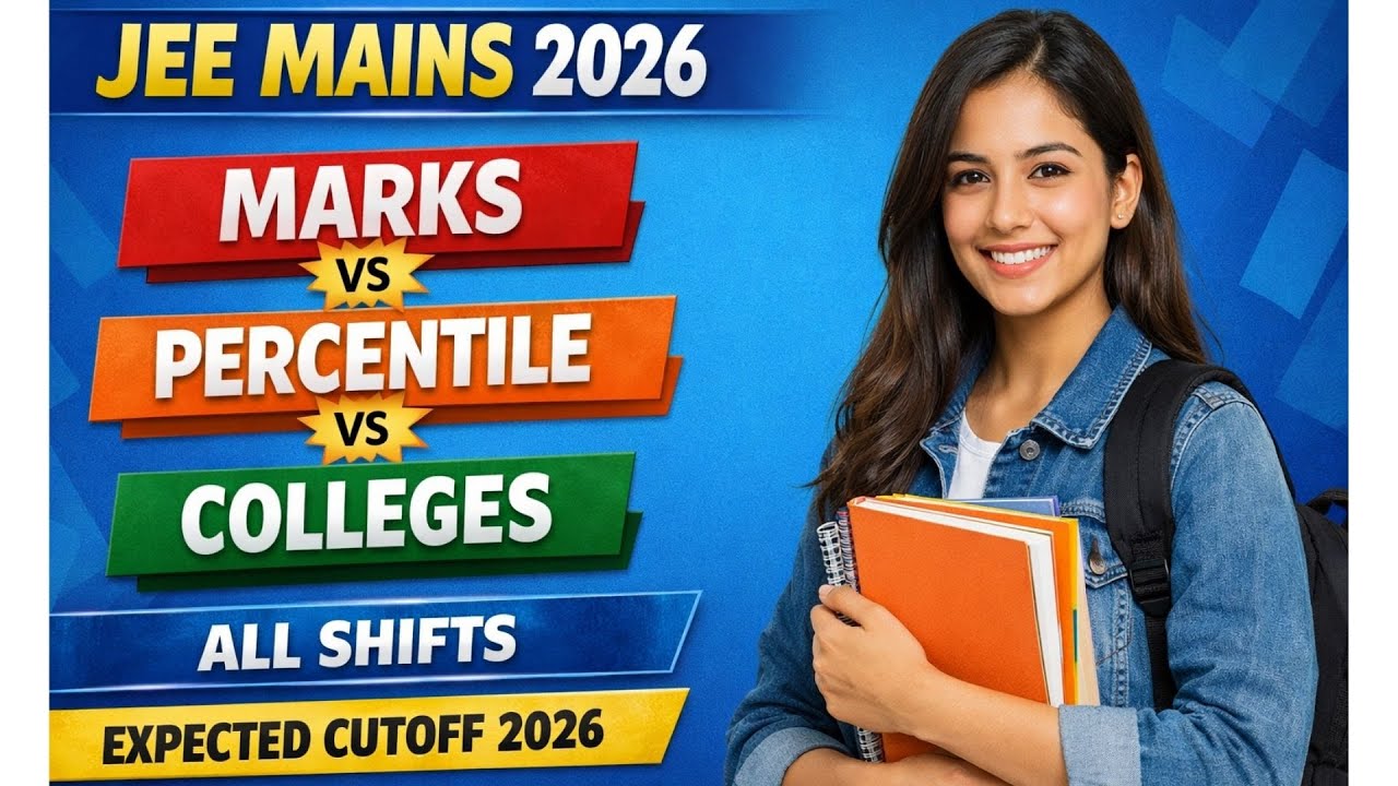 🎯 JEE Mains 2026: Marks 🆚 Percentile 🆚 Colleges | All Shifts Expected Cutoff 2026 📊 | #jee #jeemains
