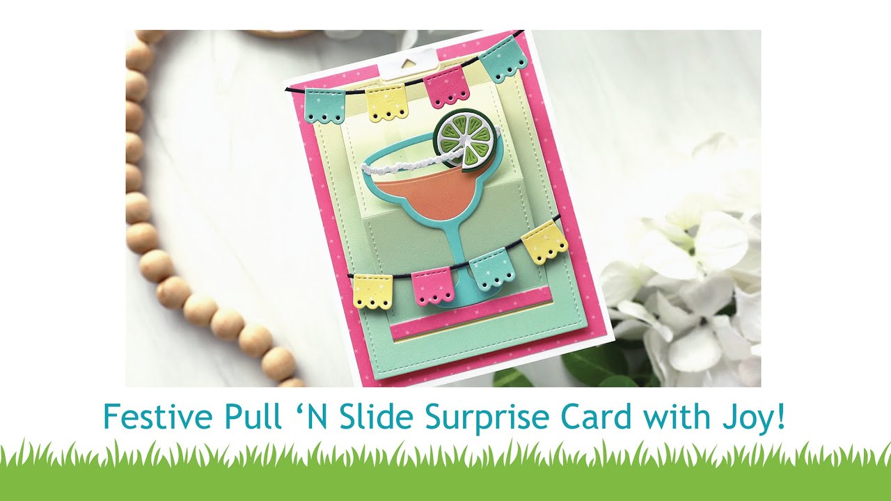 Festive Pull 'n Slide Surprise card with Joy