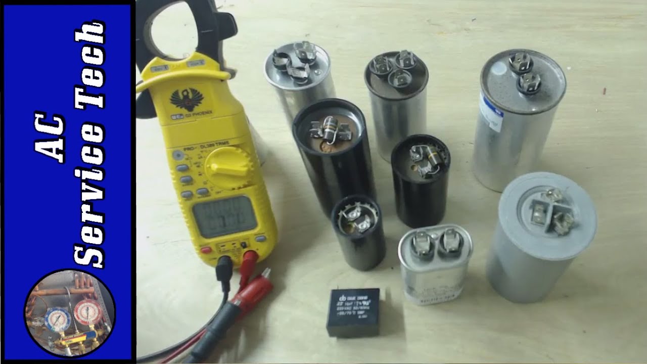 Testing and Checking the MFD uF rating of HVAC Capacitors- Start Capacitors and Run Capacitors!