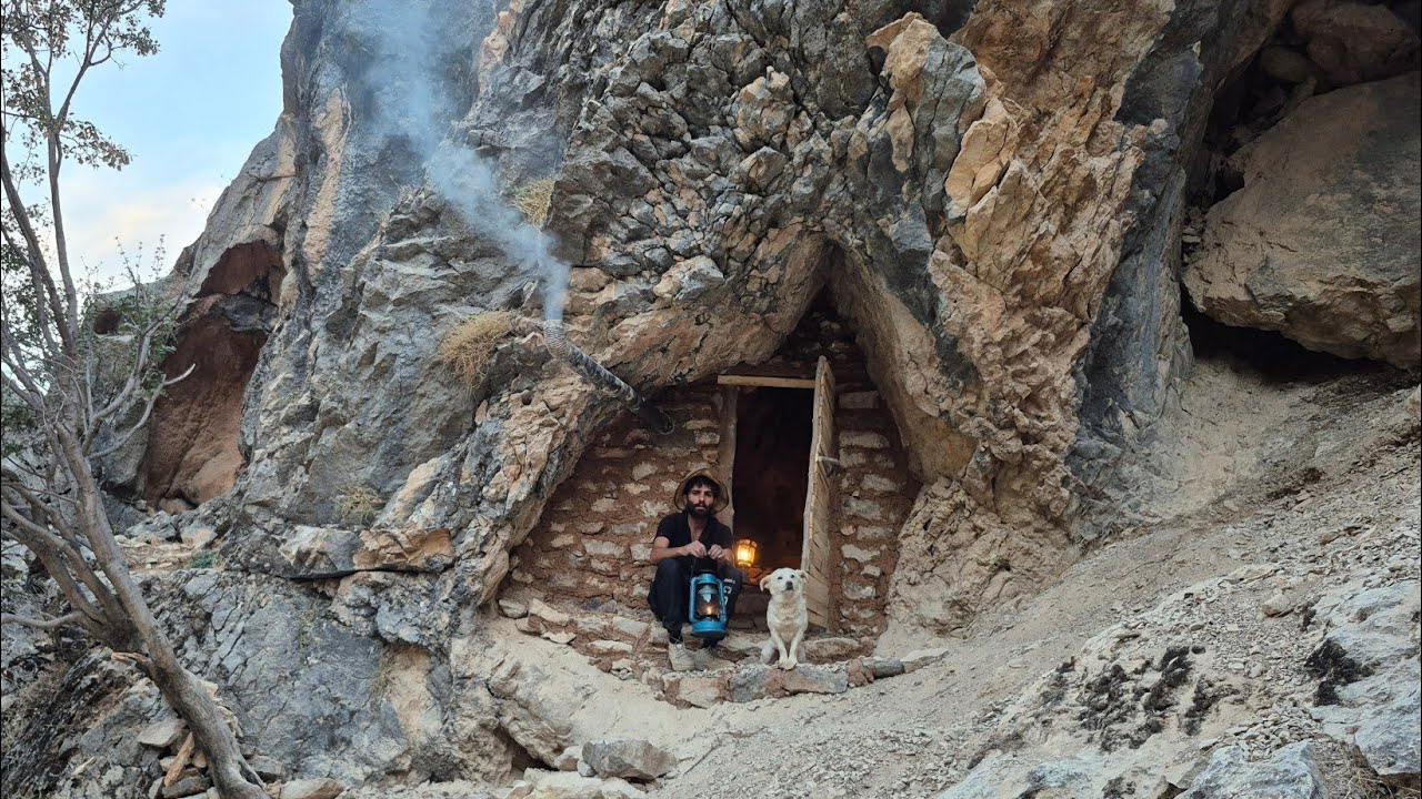 I Built a Hidden Cave Home on a Dangerous Mountain With My Dog