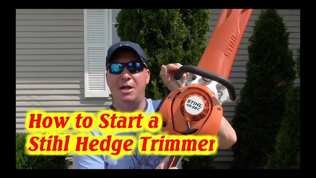 How to Start a Stihl HS 56C Gas Hedge Trimmer -Easy2Start Technology