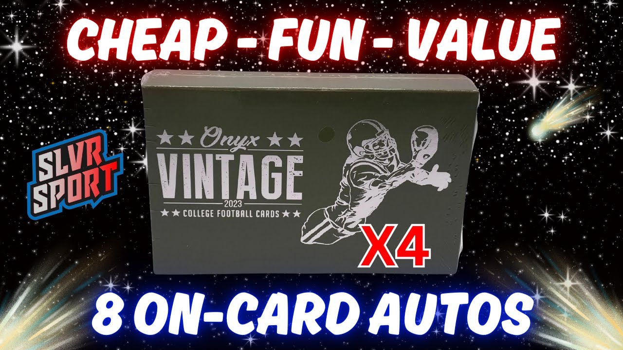 These Were FUN! 🤩 2023 Onyx Vintage Football Hobby Box (X4)