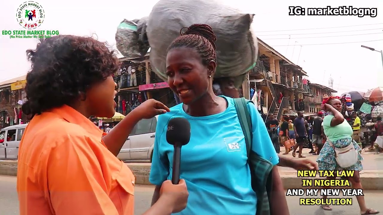 PUBLIC OPINION ON NEW TAX LAW AND NEW YEAR RESOLUTION AT NEW BENIN MARKET