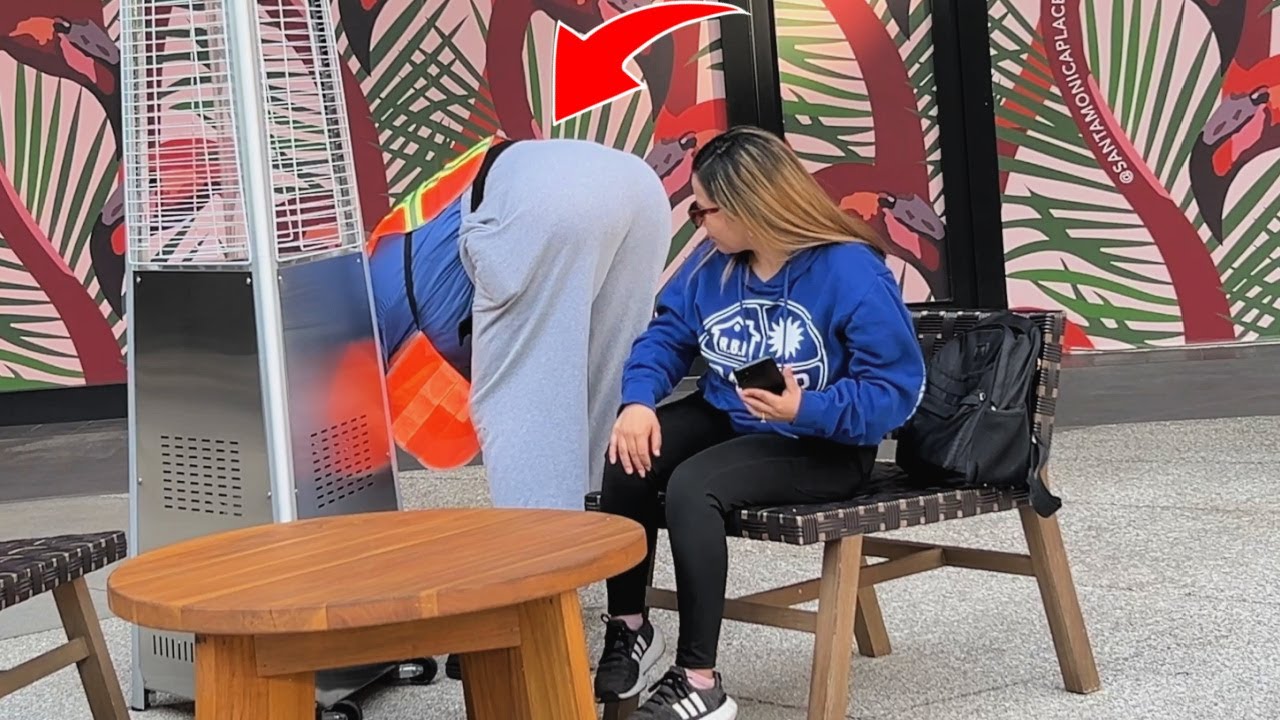 Fat Guy Farts In Women's Faces At Mall!!