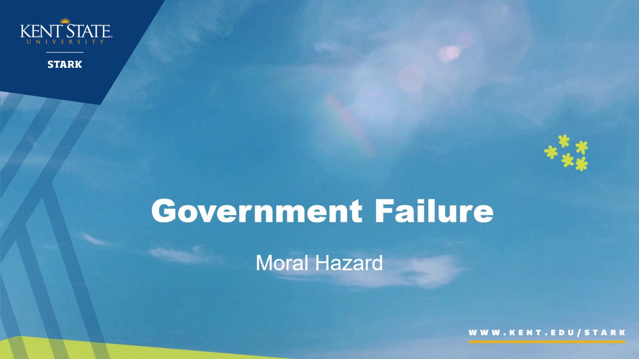Principles of Microecon 79 - Government Failures - Moral Hazard