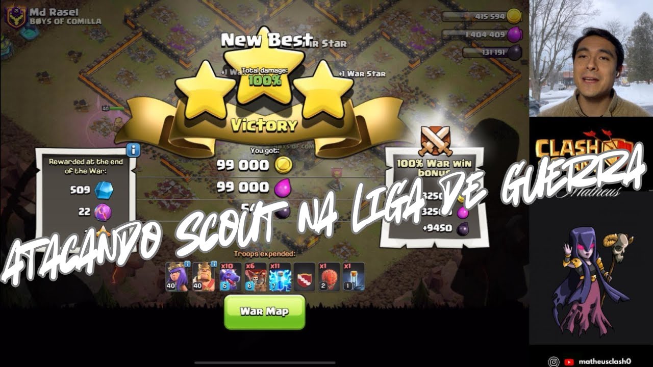 ATACANDO SCOUT NA LIGA DE GUERRA