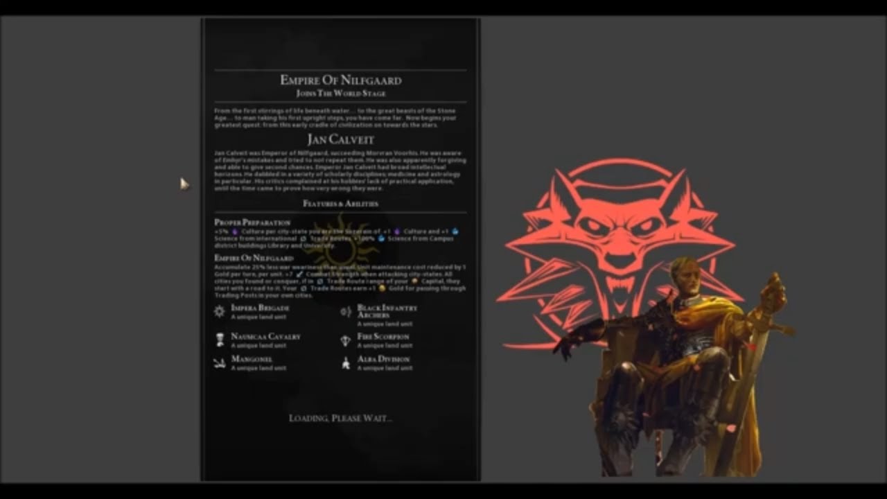 Sid Meier's Civilization VI, Jan Calveit of Nilfgaard (Witcher Mod)