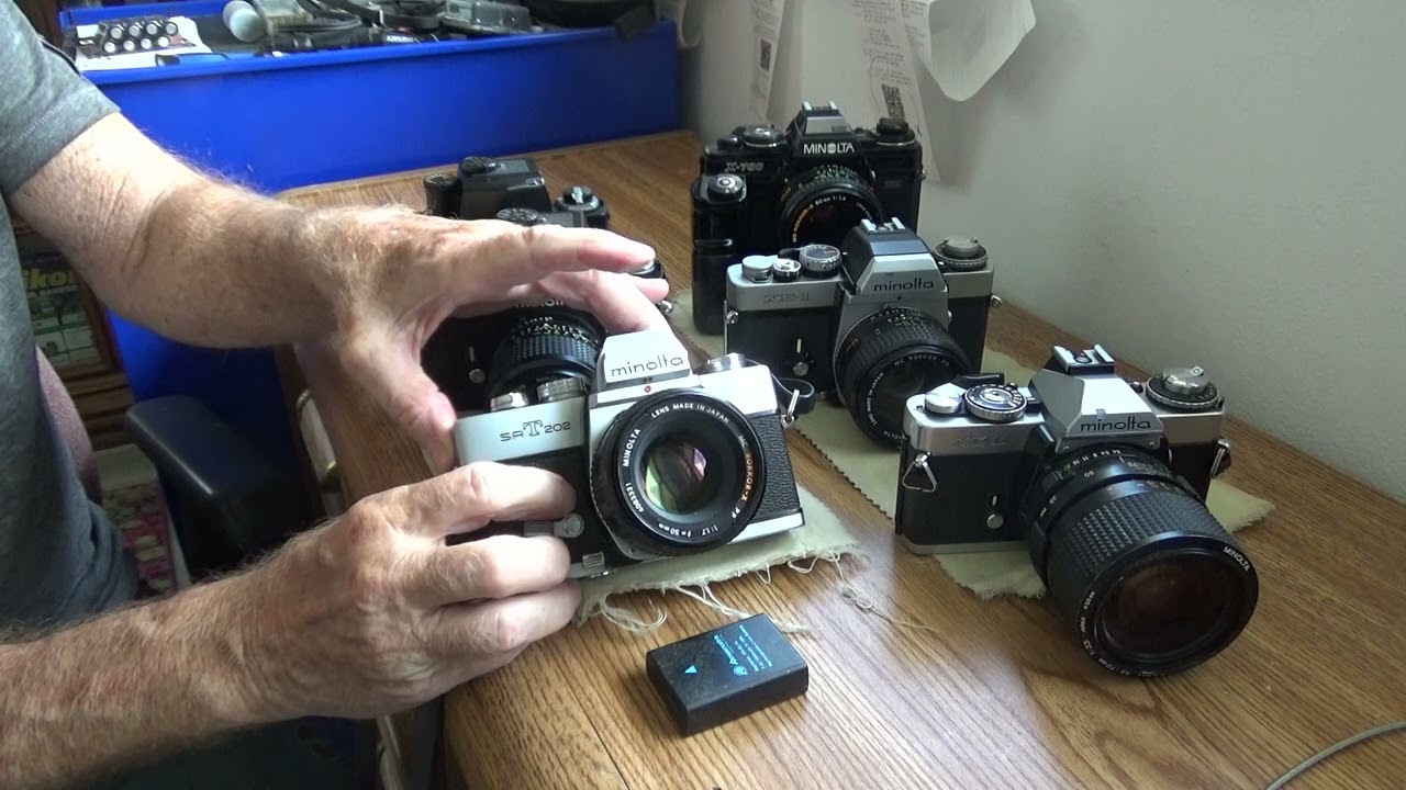 minolta SR-T 202, last of minolta's  great manual exposure film cameras.