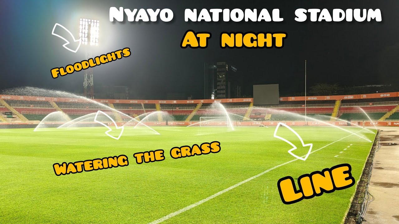 NYAYO STADIUM AT NIGHT | TESTING OF FLOODLIGHTS, SCREENS, ADVERTISING BOARDS & WATERING AT NIGHT