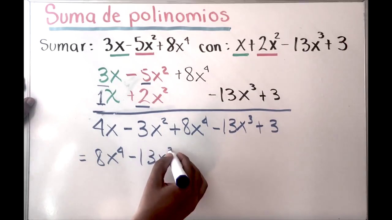 Suma de polinomios | &Aacute;lgebra | Profesor Particular