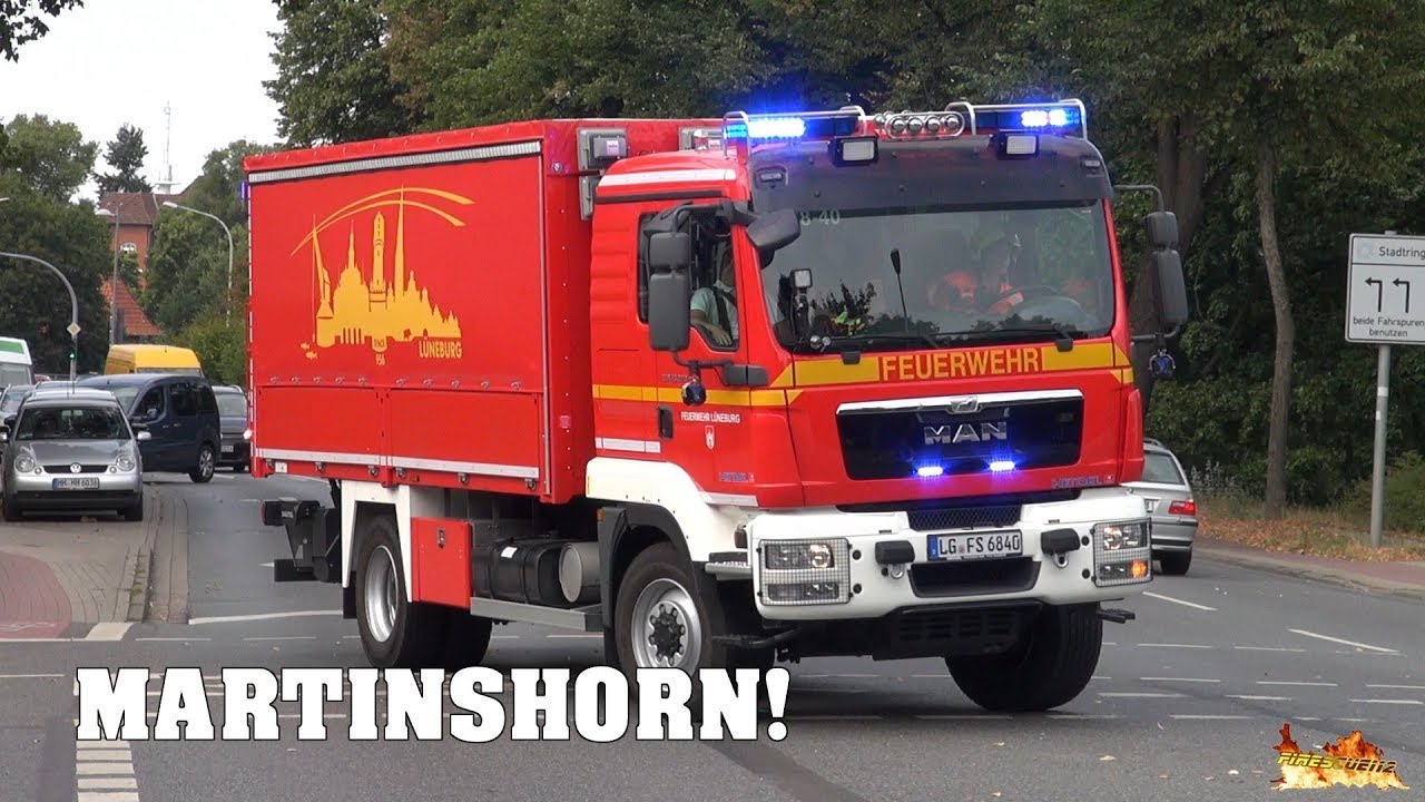 [Deutschlands Pressluft-Hauptstadt] - Einsatzfahrten Feuerwehr Lüneburg: ERSTMALS GW-V und Caddy AGL