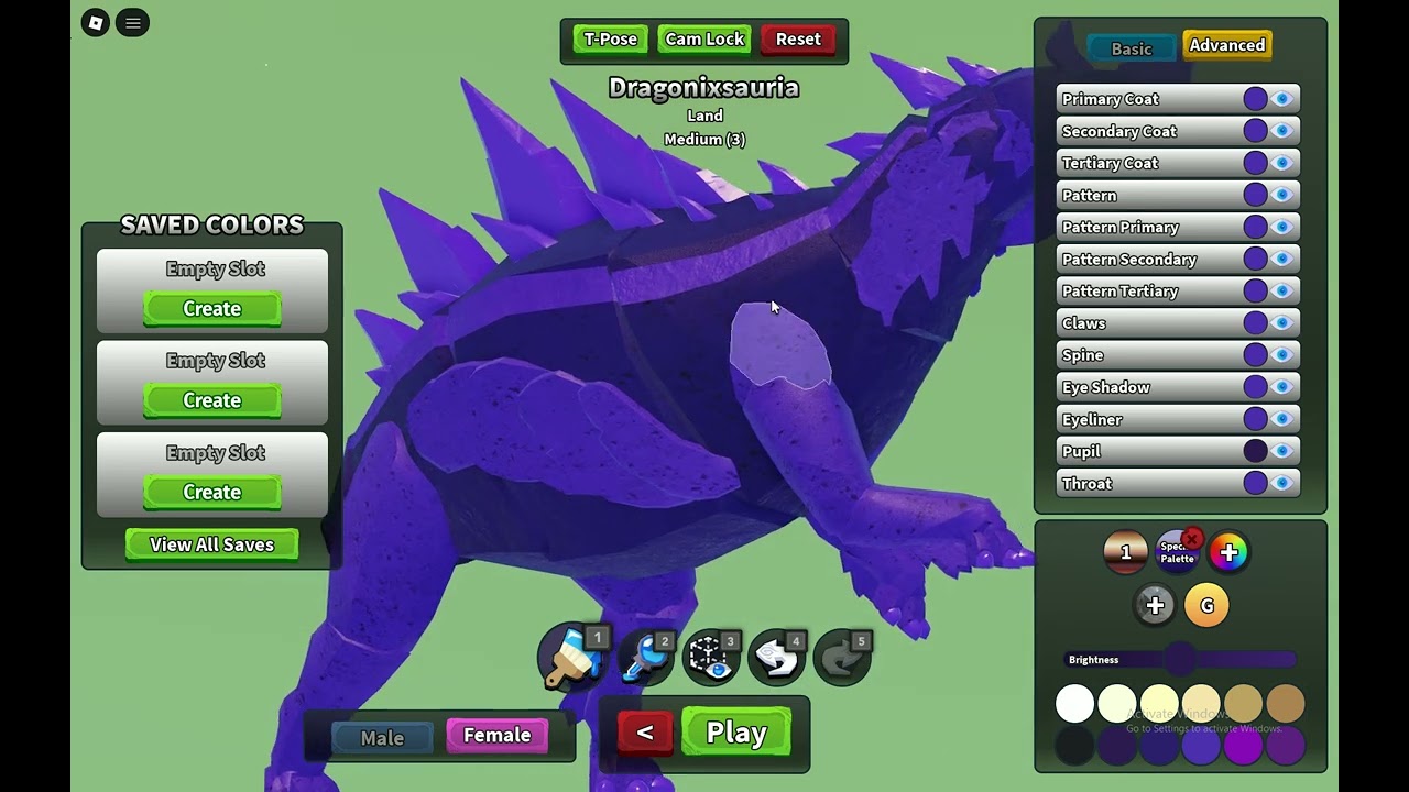 Creating a Purple Fade Skin on a Dragonixsauria!