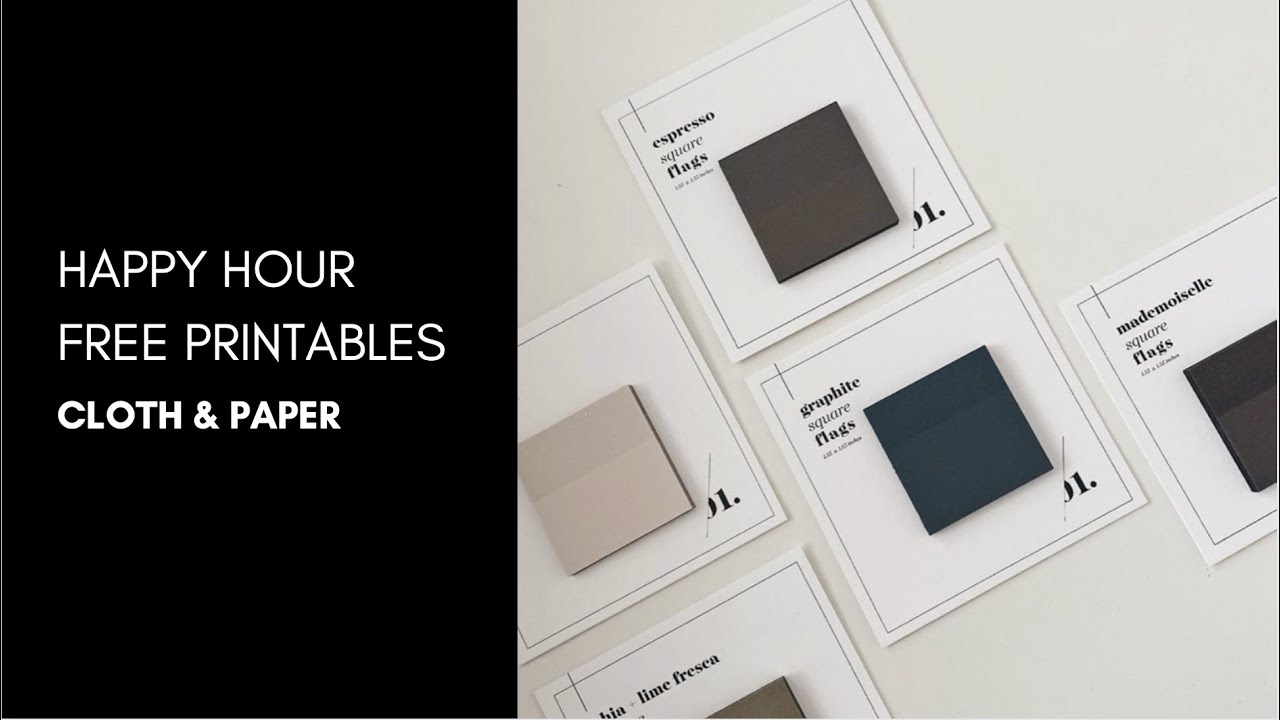 Happy Hour Friday Freebie | How to Print on Cloth & Paper Page Flags