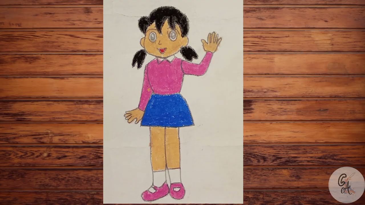 How To Draw Shizuka Very Easy Step By Step @chandrimaarts