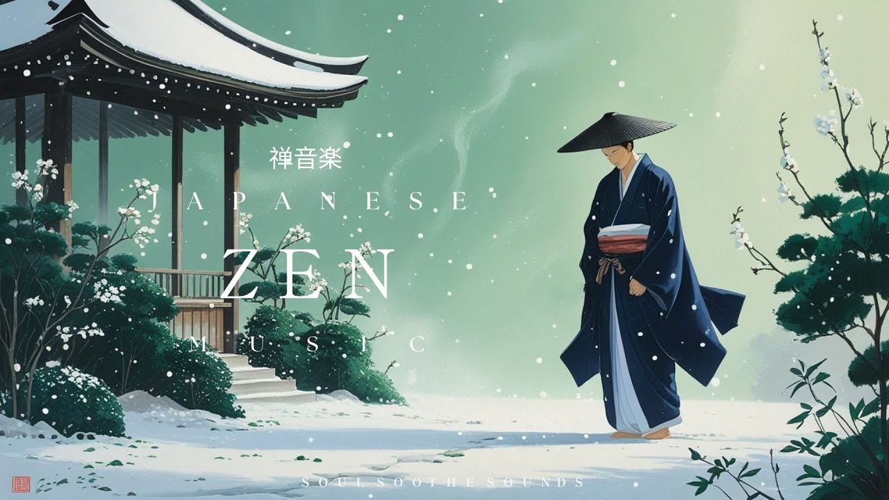 Japanese Zen Music – Tranquil Winter Garden Sounds for Inner Peace & Stress Relief