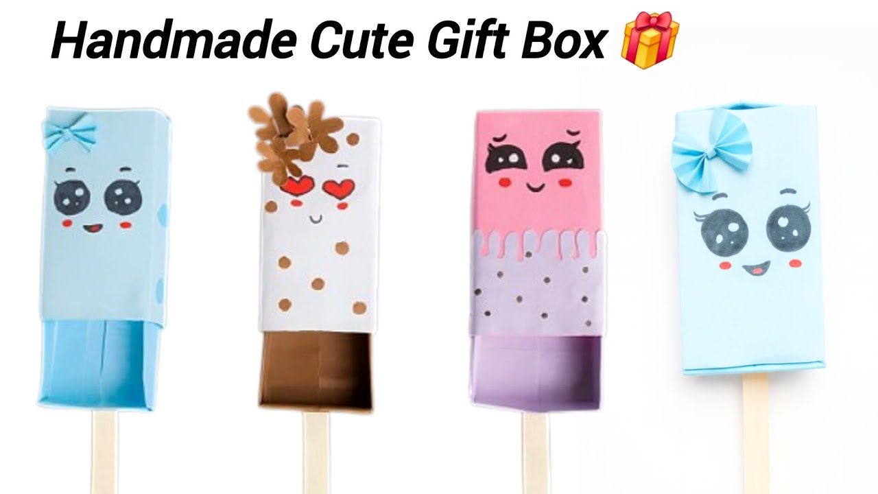 How to Make a Cute Origami Ice Cream Box | Easy Paper Craft Tutorial for Kids | New Gift Pack idea