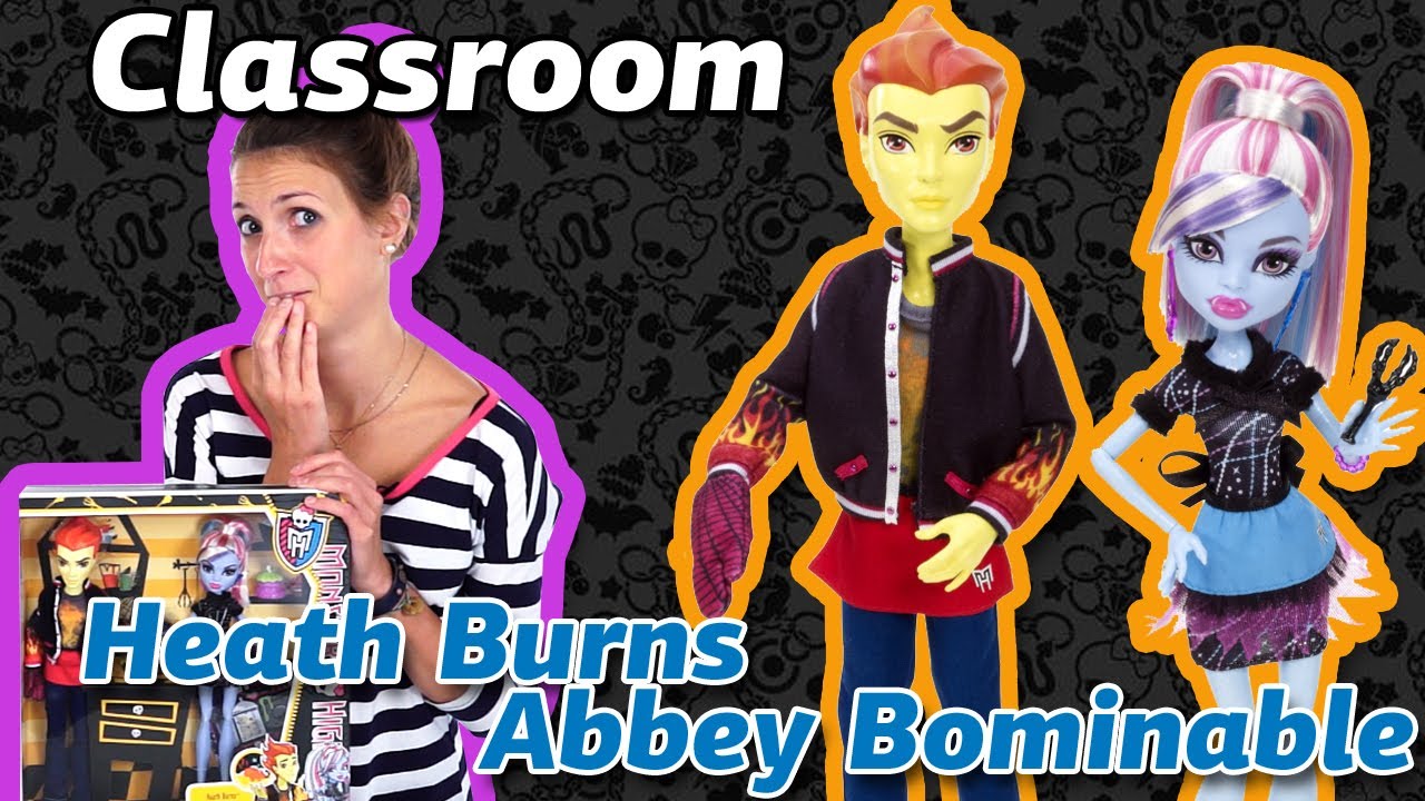 Обзор на Heath Burns & Abbey Bominable Classroom Monster High (Хит и Эбби Школа Монстров) BBC82