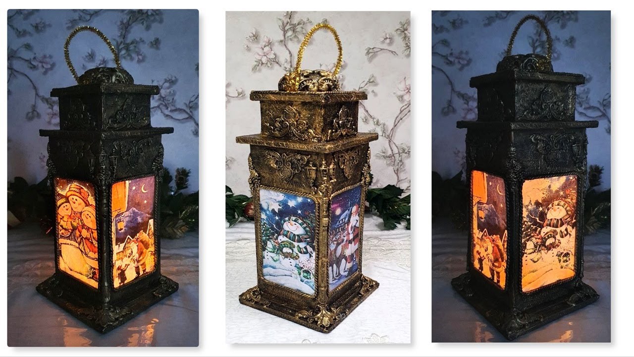 Christmas Lantern From Cardboard /Christmas diy ideas