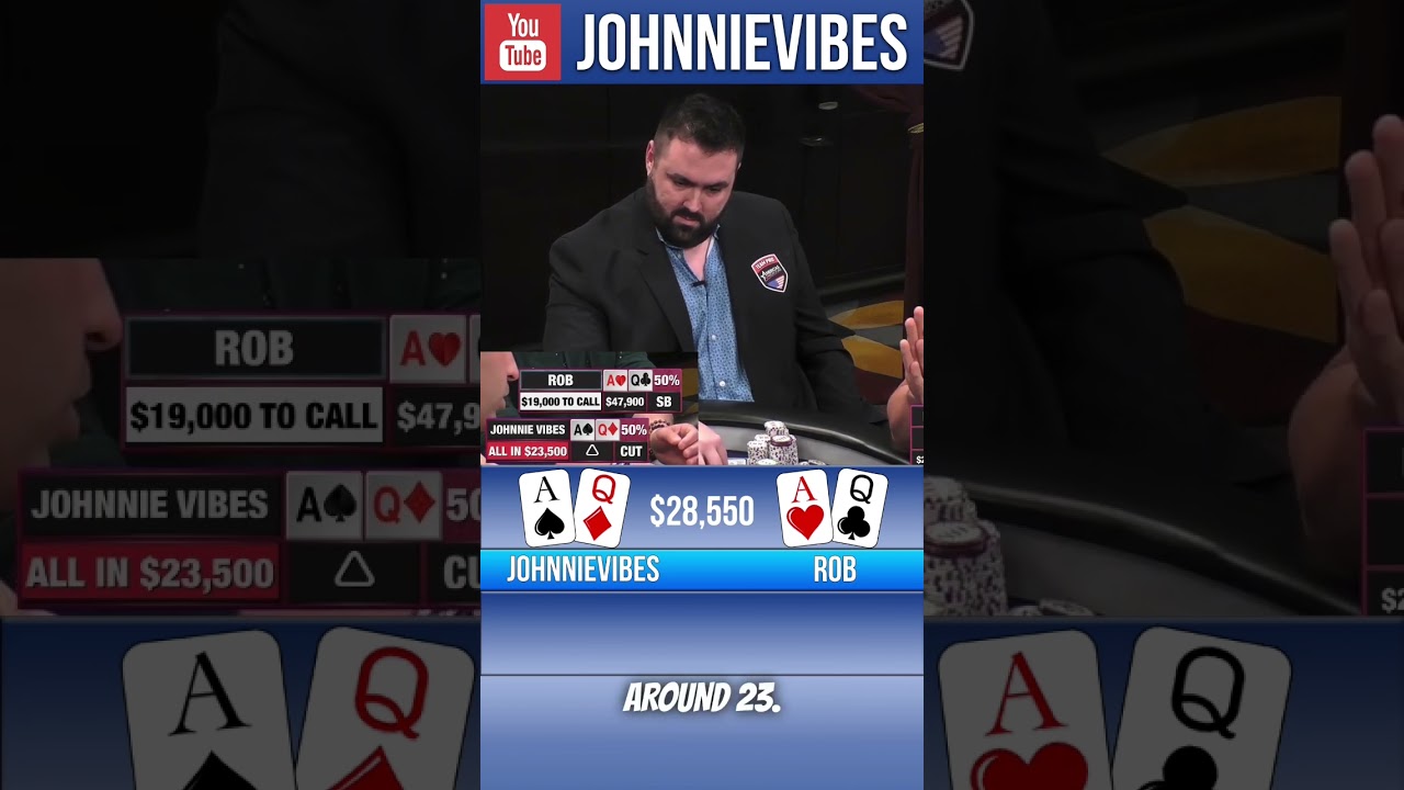 All-in with AQ?! #cardgame #pokernight #poker #pokerhands