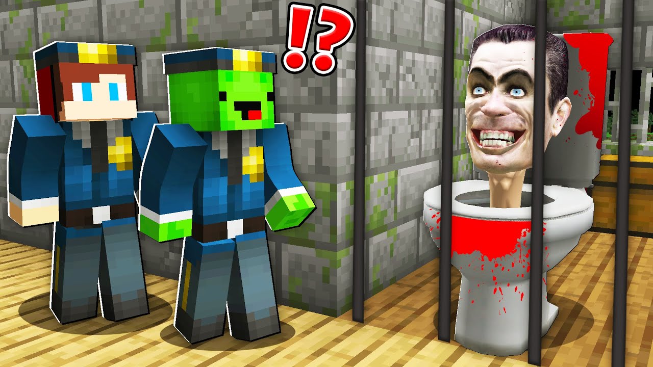 How Skibidi Toilet Escaped from Prison Mikey and JJ POLICEMAN  - Minecraft (Maizen)