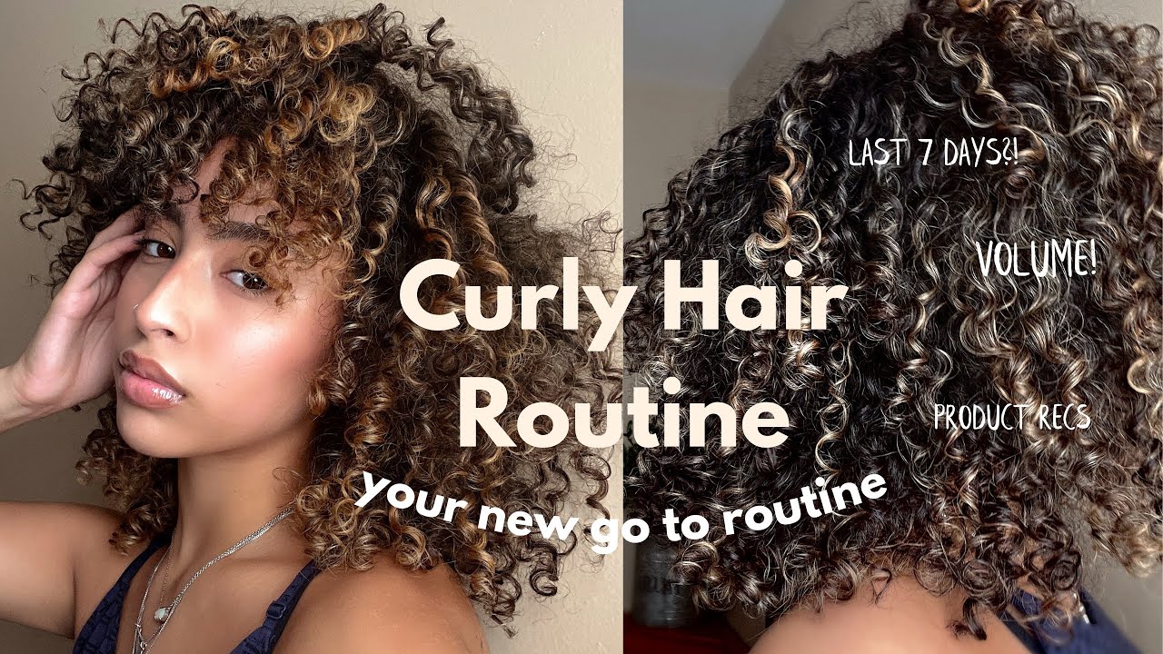 *UPDATED CURLY HAIR ROUTINE* (Lasts 7 Days?!) | Bangs, Volume, Finger Coiling, & Definition