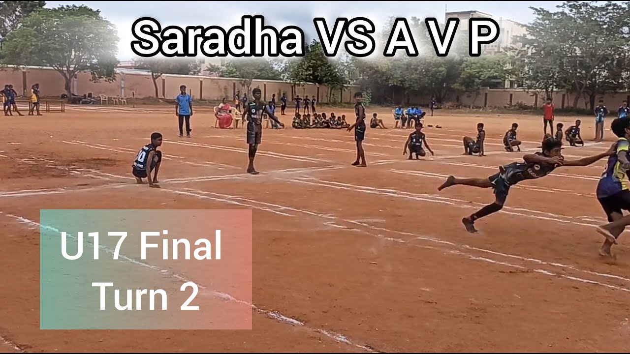 U17 BOYS Zonal Final Kho-Kho Match Between SARADHA VIDHYALAYA VS AVP TRUST | TURN 2 #Tirupur
