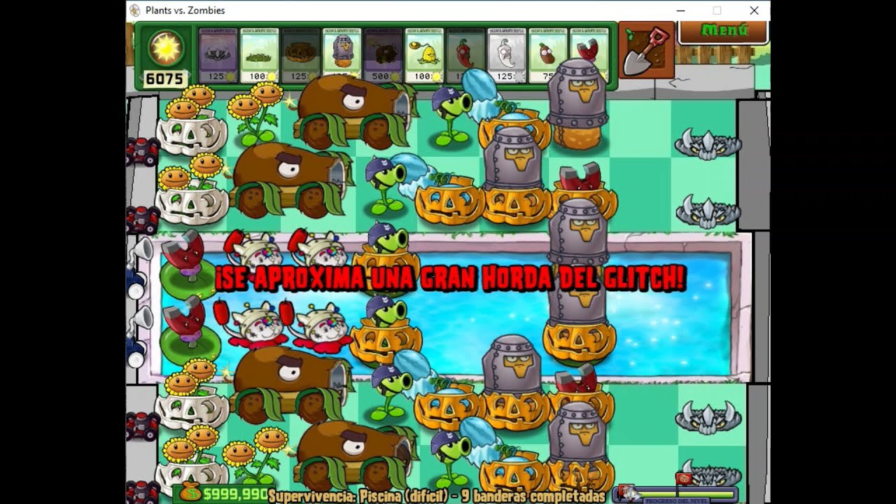 PVZ mod Pibby Plantas vs Zombies Supervivencia Piscina difícil día ❤