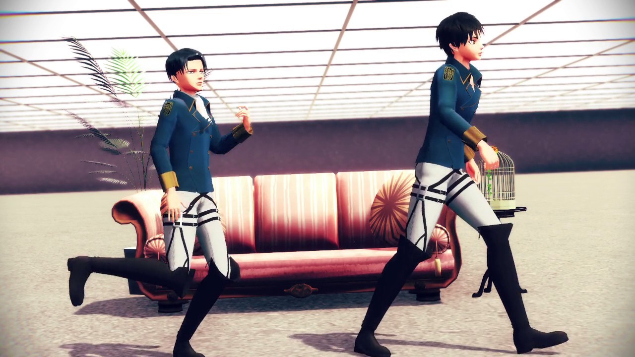 【进击的MMD】艾伦和兵长的Angelfish【祝☆新衣装】