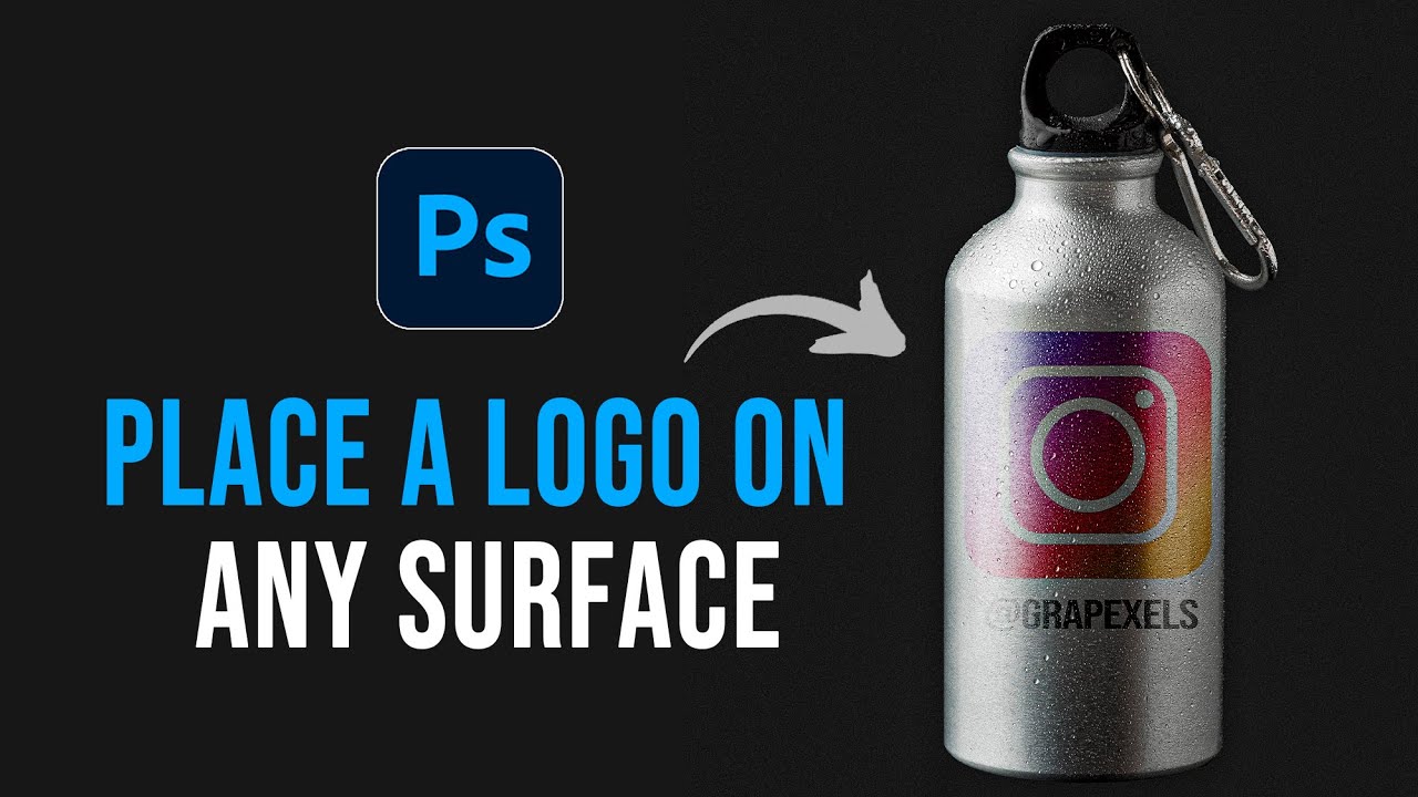 Realistic way to place a logo on any surface | photoshop