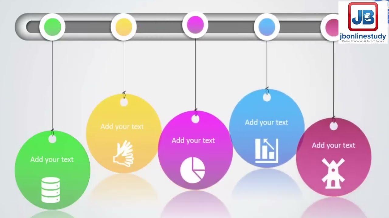 Colourful hanging slippers in PowerPoint presentation #full animated graphics JBONLINE 