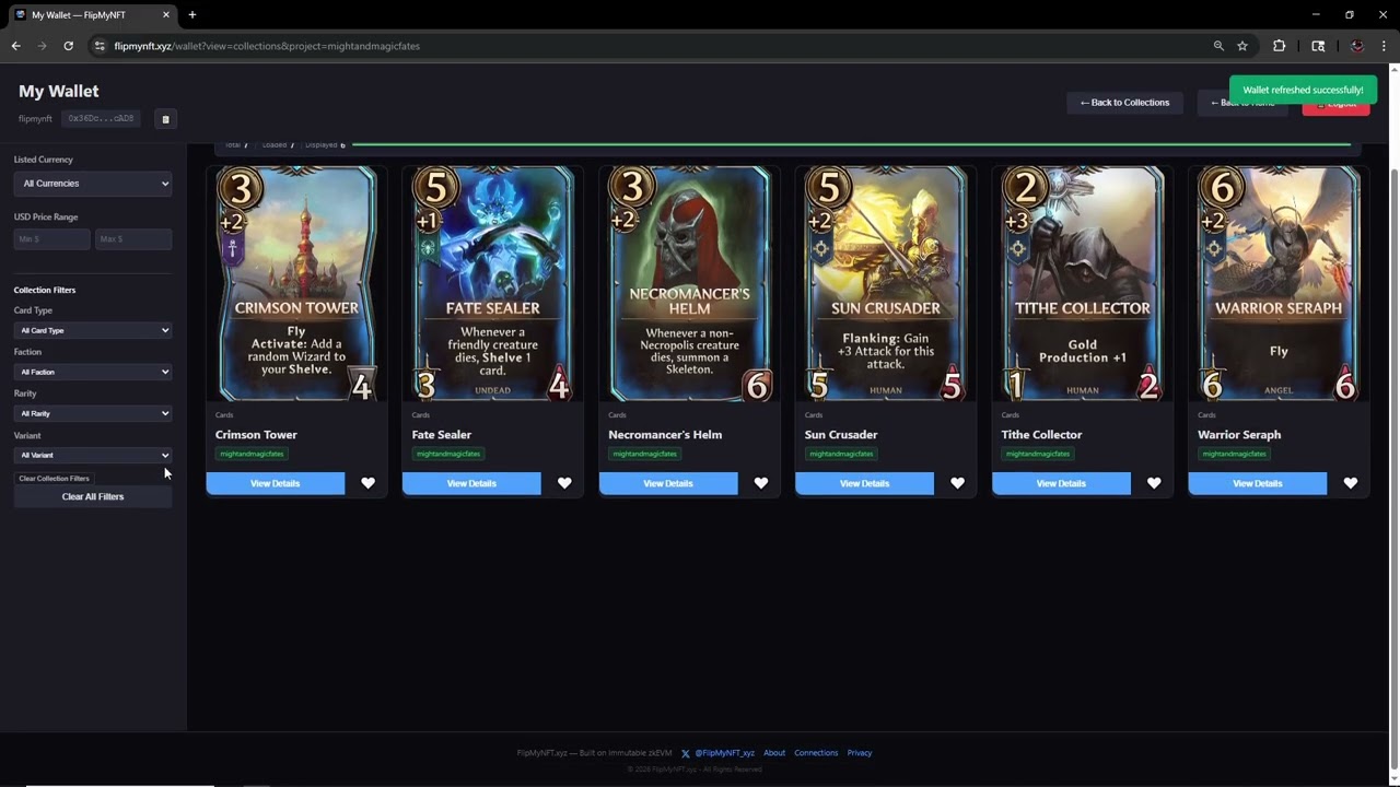 How to sell your Might & Magic Fates Cards & Accessories | FlipMyNFT