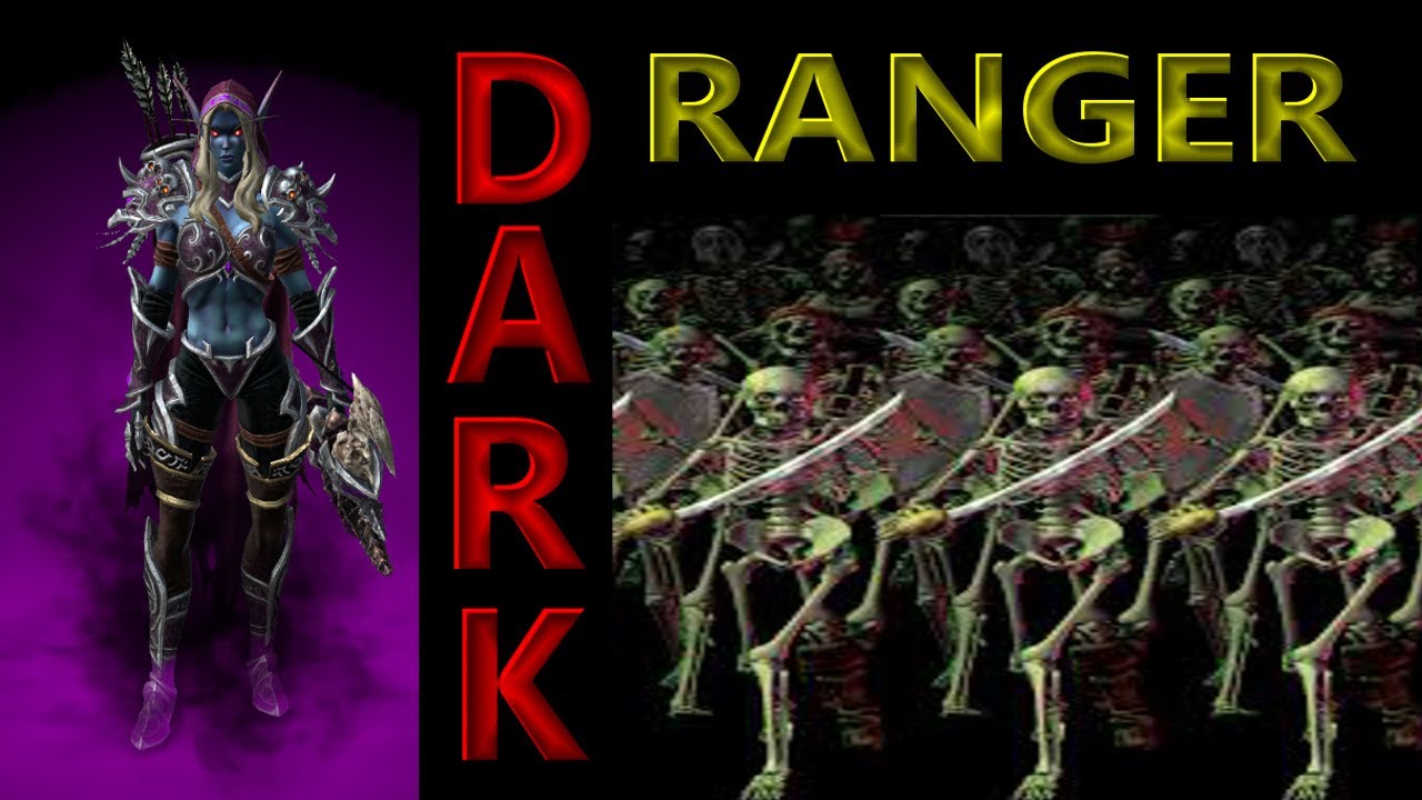 DARK RANGER Gameplay - WC3 Undead 4v4 RT | Warcraft 3