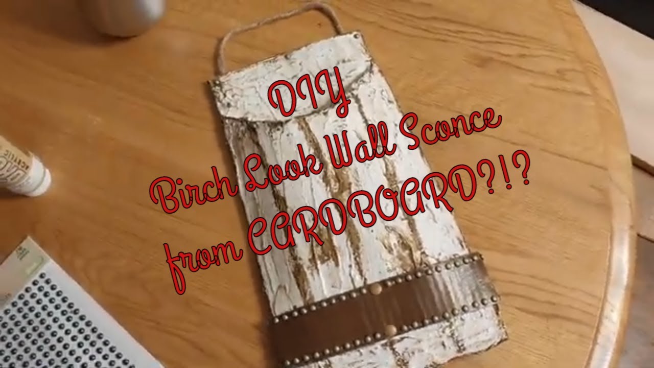 Easy Dollar Tree DIY Birch Wall Sconce from CARDBOARD?? #diy #birch #crafting #revcritter #cardboard
