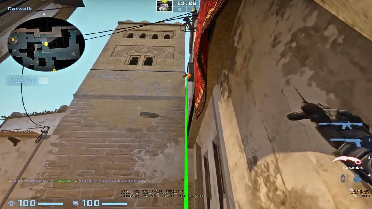 Mirage Apartment Molotov Nade From Short (CS:GO Tricks)