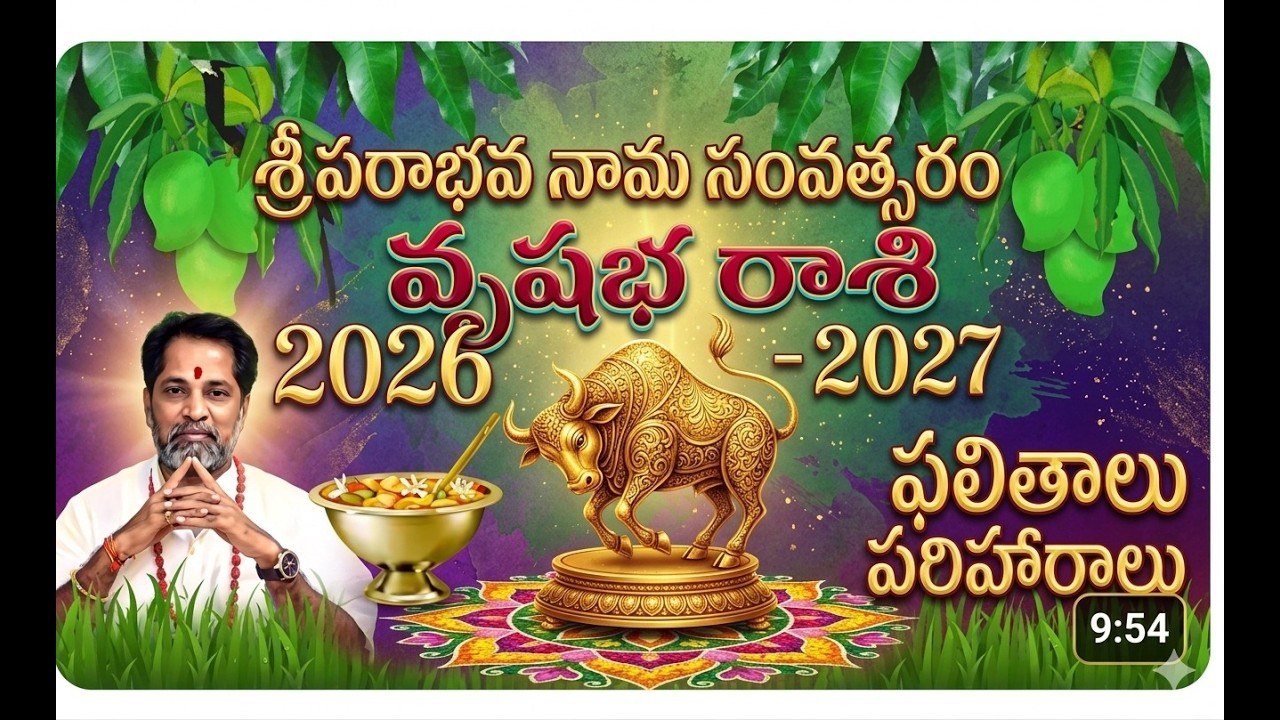 వృషభ రాశి  శ్రీ పరాభవ ఉగాది రాశి ఫలితాలు:DEVAPRASNA  2026-27 ::VRUSHABHAM : TAURUS  HOROSCOPE: