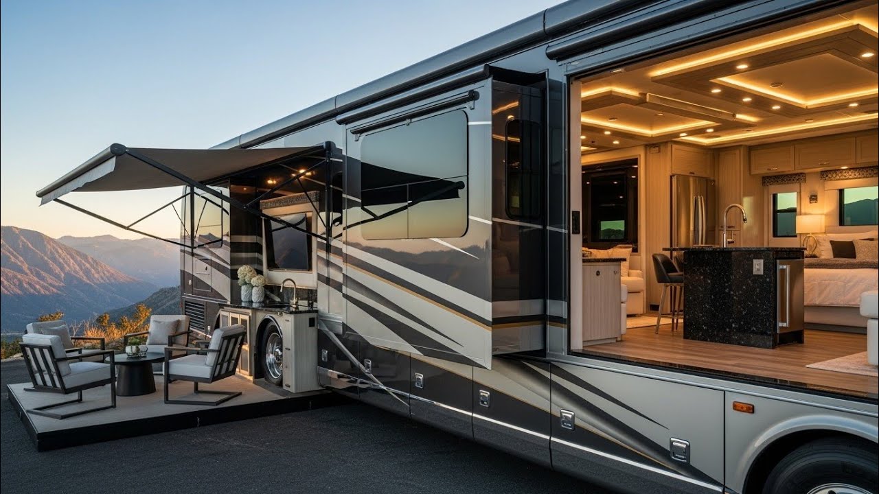 2026 Luxury Motorhomes change the life, elegant features shows palace on wheels